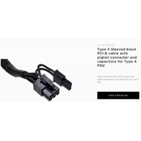 Corsair CP-8920143 Type 4 Sleeved Black PCI-E Cable.