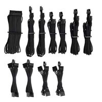 For Corsair PSU - BLACK Premium Individually Sleeved DC Cable Pro Kit Type 4 (Generation 4)