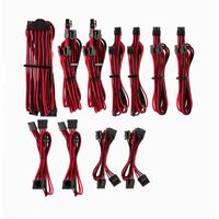 For Corsair PSU - RED BLACK Premium Individually Sleeved DC Cable Pro Kit Type 4 (Generation 4)
