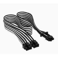 Corsair Premium Individually Sleeved 124pin PCIe Gen 5 Type-4 600W 12VHPWR Cable White and Black. 4080   4070   4090xx
