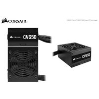 Corsair 650W CV650 80 Bronze Certified up to 88pct Efficiency 125mm Compact Design EPS 8PIN x 2 PCI-E x 2 ATX Power Supply PSU 