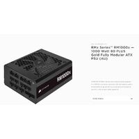 Corsair 1000W 2021 RMX 80 Gold Fully Modular 90pct Efficiency ML 135mm FAN Cybernetics certification  ATX Power Supply PSU 10 Years Warranty