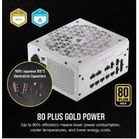 Corsair RMx Shift White Series RM850x Shift White 850 Watt 80 PLUS GOLD Certified Fully Modular Power Supply