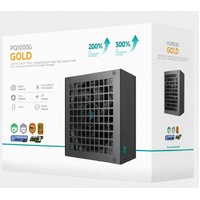 DeepCool PQ1000G 1000W Gamer Storm 80 Gold Cybenetics Fully Modular ATX Power Supply 120mm Fan, Japanese Capacitors, DC to DC, ATX12V V3.1,