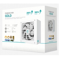 DeepCool PQ850G WH 850W Gamer Storm 80 Gold Cybenetics Fully Modular ATX Power Supply 120mm Fan, Japanese Capacitors, DC to DC, ATX12V V3.1,