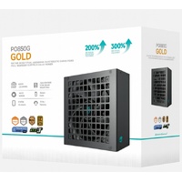 DeepCool PQ850G 850W Gamer Storm 80 Gold Cybenetics Fully Modular ATX Power Supply 120mm Fan, Japanese Capacitors, DC to DC, ATX12V V3.1,