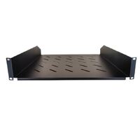 LDR Cantilever 2U 275mm Deep Shelf Recommended for 19 inch 450 550mm Deep Cabinet - Black Metal Contruction