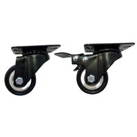 LDR 2 inch PP Rack Caster Wheels 2x With Brakes  2x Without Brakes - Pack of 4 Wheels Total