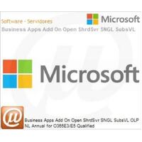 MICROSOFT BUSINESS APPS ADD ON OPEN SUB VL OLP 1L NO LEVEL O365E3 E5 QUALIFIED ANL