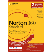 Norton 360 Standard, 10GB, 1 User, 2 Devices, 12 Months, PC, MAC, Android, iOS, DVD, OEM, Subscription