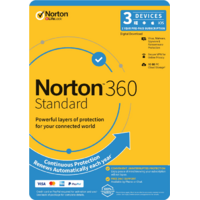 Norton 360 Standard, 10GB, 1 User, 3 Devices, 12 Months, PC, MAC, Android, iOS, DVD, OEM, Subscription