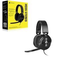 Corsair HS55 Carbon Stereo Gaming Headset PS5 3D Audio PS5 Switch Discord Certified Ultra Comfort Foam USB 