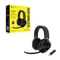 Corsair HS55 Wireless  Bluetooth Carbon 7.1 Dolby PS5 Switch. Mobile Ultra Comfort Foam USB Receiver 266g light 24hr Headset. 2023 Model 