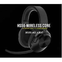 Corsair HS55 Wireless Core Carbon WL  Bluetooth PS5 Switch. Discord Certified Ultra Comfort Foam Gaming Headset