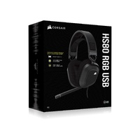 Corsair HS80 RGB Carbon- Dolby Atoms 3D Pulse Sound Dolby 7.1 Surroud USB - Gaming Headset PCPS5 Headphones.