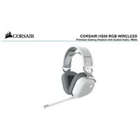 Corsair HS80 RGB Wireless White- Dolby Atoms 50mm Driver Ultra comfort Hyper Fast Slipstream 20Hrs Wireless - Gaming Headset PS5  Headphones 