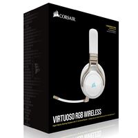 Corsair Virtuoso Wireless RGB Pearl 7.1 Audio. High Fidelity Ultra Comfort supports USB and 3.5mm Gaming Headset   Headphone 