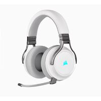 Corsair Virtuoso Wireless RGB White 7.1 Audio. High Fidelity Ultra Comfort, supports USB and 3.5mm Gaming Headset. Headphone