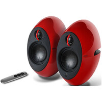 Edifier E25HD LUNA HD Bluetooth Speakers Red - BT 4.0 3.5mm AUX Optical DSP  74W Speakers  Curved design Dual 2x3 Passive Bass Wireless Remote 
