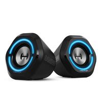 Edifier G1000 Gaming 2.0 Speakers System - Bluetooth V5.0  USB Audio  AUX Input RGB 10 Light Effects  10W RMS Power - Black