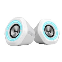 Edifier G1000 Gaming 2.0 Speakers System - Bluetooth V5.0  USB Audio  AUX Input RGB 10 Light Effects  10W RMS Power - White