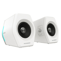 Edifier G2000 Gaming 2.0 Speakers System - Bluetooth V4.2  USB Sound Card  AUX Input RGB 12 Light Effects  16W RMS Power White