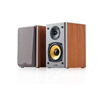 Edifier R1000T4 Ultra-Stylish Active Bookself Speaker - Home Entertainment Theatre - 4 inch Bass Driver Speakers BROWN 