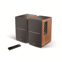 Edifier R1280DBS - 2.0 Lifestyle Bookshelf Bluetooth Studio Speakers - Optical Coaxial Bluetooth Line In1 Line2 R L: 21W21W Brown