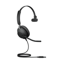 Jabra Evolve2 40 SE Wired USB-A UC Mono Headset 360 degree Busy Light Noise Isolationg Ear Cushions 2Yr Warranty