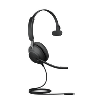 Jabra Evolve2 40 SE Wired USB-C UC Mono Headset 360 degree Busy Light Noise Isolationg Ear Cushions 2Yr Warranty