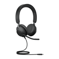 Jabra Evolve2 40 SE Wired USB-C MS Stereo Headset 360 degree Busy Light Noise Isolationg Ear Cushions 2Yr Warranty