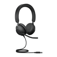 Jabra Evolve2 40 SE Wired USB-A UC Stereo Headset 360 degree Busy Light Noise Isolationg Ear Cushions 2Yr Warranty