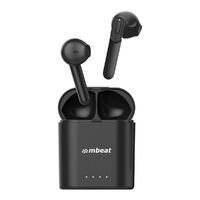 mbeat E1 True Wireless Earbuds Earphones - Up to 4hr Play time 14hr Charge Case Easy Pair
