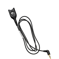 EPOS | Sennheiser DECT/GSM Cable: EasyDisconnect with 100 cm cable to 2.5mm - 3 Pole jack plug To use with a DECT & GSM phone featuring a 2.5 mm - 3 p
