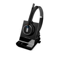 EPOS | Sennheiser Impact SDW 5064 DECT Wireless Office Binaural headset w  base station for PC  Mobile with BTD 800 dongle
