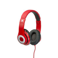  Verbatim inchs Over-Ear Stereo Headset - Red Headphones - Ideal for Office Education Business SME (LS 65066 and 65068)
