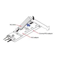 LENOVO ThinkSystem M.2 SATA NVMe 2-Bay Enablement PCIe Adapter for SR250v2 ST250V2