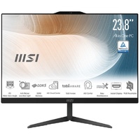 MSI Modern AM242P 1M-1833AU,Black, 23.8 ft Non-Touch, Core 5 120U D5 16GB 1TB SSD WiFi6 Webcam Height Adjustable Wired KBM Win11Pro 3Y Onsite