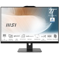 MSI Modern AM272P 1M-1219AU , Black, 27 ft Non-Touch, Core 7 150U D5 64GB 1x M.2 SSD WiFi6 Webcam Height Adjustable Wired KBM Win11Pro 3Y Onsite