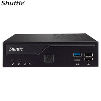 Shuttle DH610 V2 Slim Mini PC 1L Barebone - Intel 12th 13th 14th Gen , 2xDDR5 (max96g), 2.5 ft HDD SSD bay, 2xLAN (1G  2.5G), 2xRS232, HDMI, 2xDP, 120