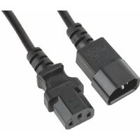 Astrotek Power Extension Cable 2m - Male to Female Monitor to PC or PC UPS to Device IEC C13 to C14