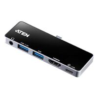 Aten USB-C Travel Dock with Power Pass-Through Multiport connection Supports DP1.4 with single HDMI video output Designed for iPad Pro  Surface