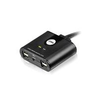 Aten Peripheral Switch 2x4 USB 2.0 2x PC 4x USB 2.0 Ports Remote Port Selector Plug and Play Hot Pluggable