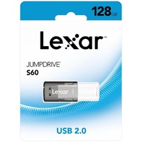 Lexar S60 128GB JumpDrive USB 2.0 Flash Drive provides stylish, high-capacity portable storage, allowing you to easily transfer, store, and share fil