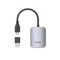 Lexar CFexpress Type A USB-C Reader  transfer speeds up to 900MB s it is backwards compatible with UHS-I cards and has a USB-C connector
