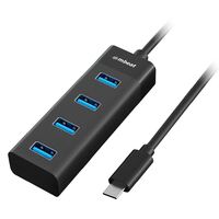 mbeat USB-C to 4-Port 3.0 Hub - Black