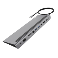mbeat Elite Triple Display USB-C Docking Station with 100W Power Delivery 1xHDMI 1x DisplayPort 1x VGA 2x USB 3.0 1x USB 2.0 MicroSD 1x RJ45
