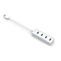 mbeat STICK inch 4-Port USB 3.0 Hub - Aluminium Portable 4 Port Data Transfer Super Speed USB Hub Adapter Ultrabook MacBook SurfaceBook