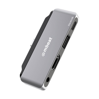  mbeat  Elite Mini 4-In-1 USB-C Mobile Hub for iPad Pro USB-C Tablet  Laptop Notebook (LS MB-UCD32-U7)
