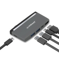 mbeat®  Essential Pro  5-IN-1 USB- C Hub ( 4k HDMI Video, USB-C PD Pass Through Charging, USB 3.0 x 2, USB-C x 1)